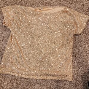 Gold sequin shirt